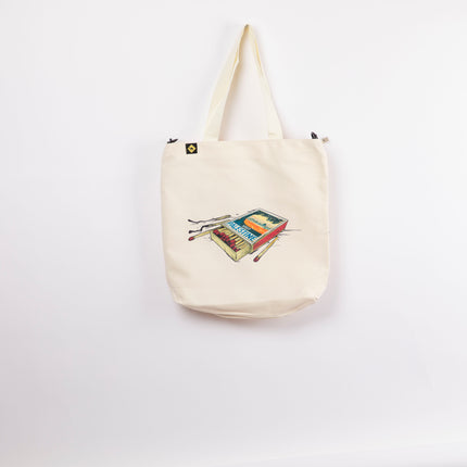 Farha Visit | Off White Totebag Hanged