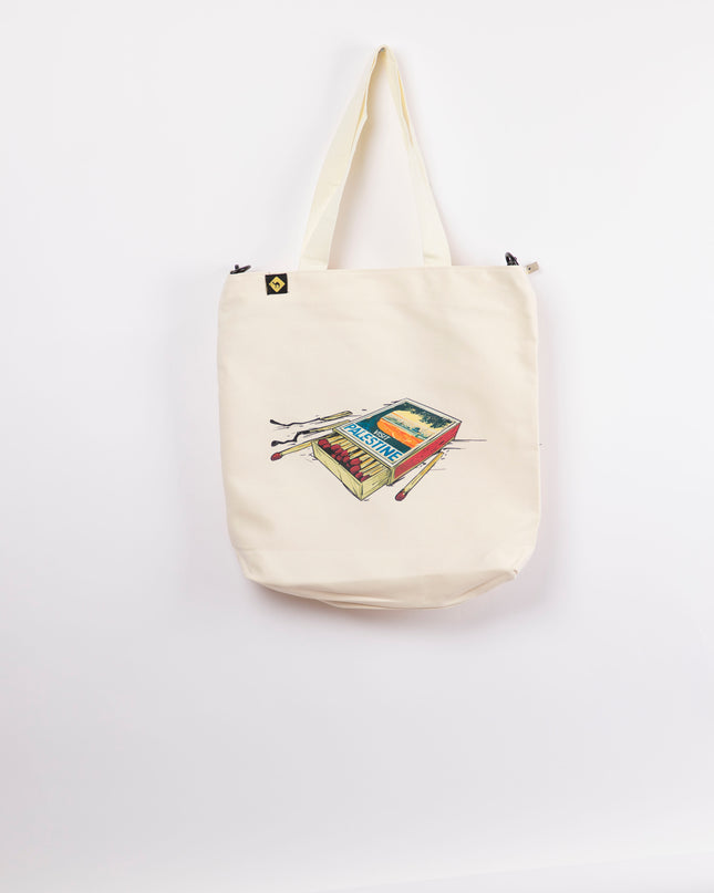 Farha Visit | Off White Totebag Hanged