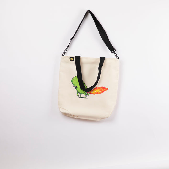 Ghazat | Off White Totebag Hanged