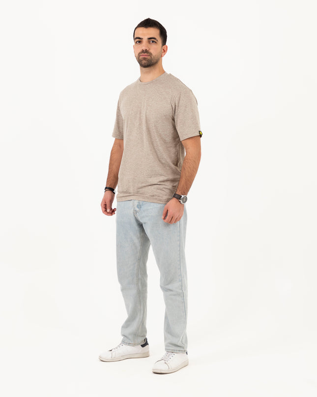Taupe Heather | T-shirt Unisex Self-Rib