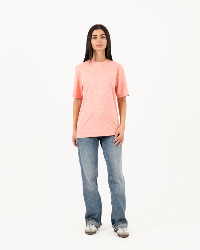 Powerful Pink Heather | T-shirt Unisex Self-Rib