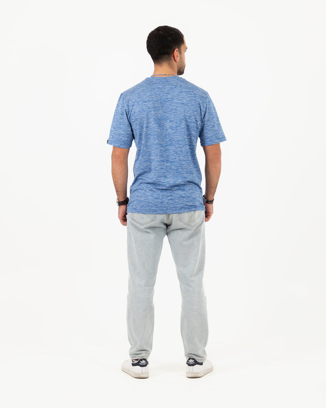 Luxe Blue Heather | T-shirt Unisex Self-Rib