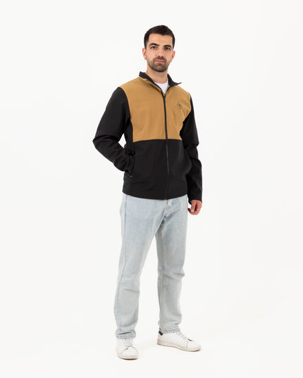 Jobedu Outline Black - Utility brown | Unisex Premium Windwall Jacket