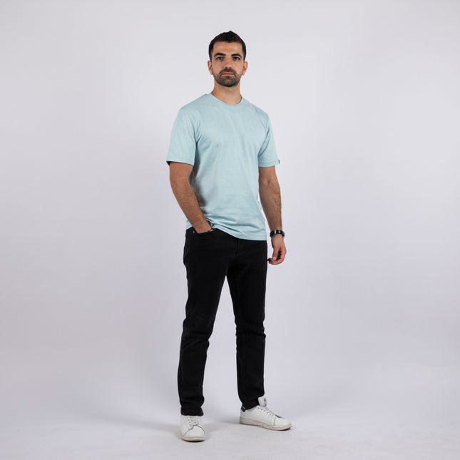 Aqua Inlet Heather | T-shirt Unisex Self-Rib