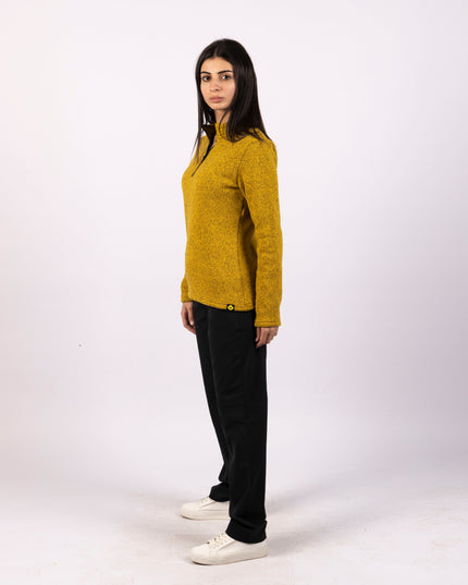 Gamboge | Women Quarter Zip Sweater