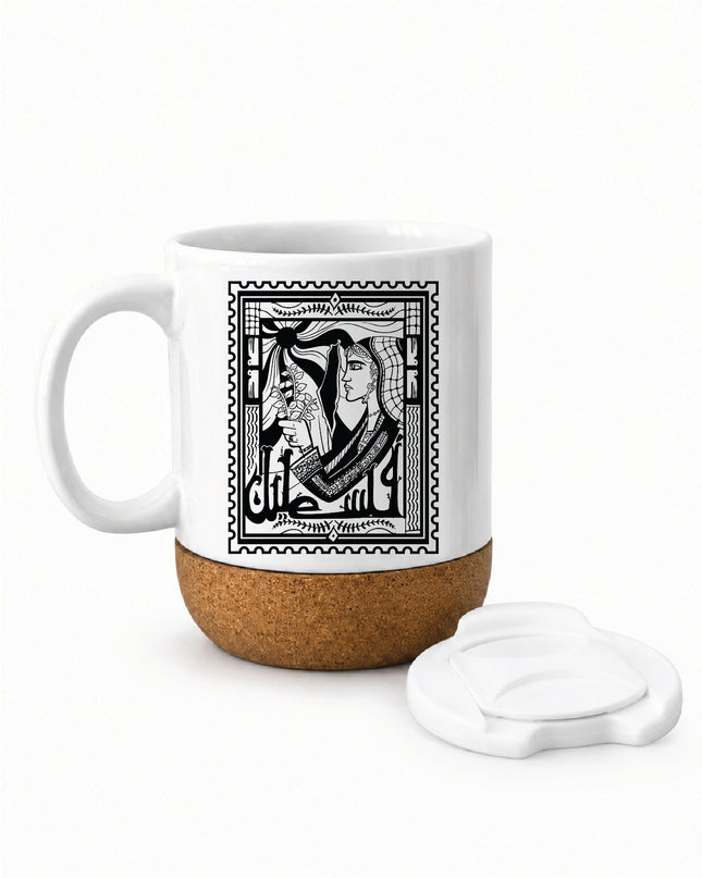 Palestine Stamp | Soft Wooden Plate Mug