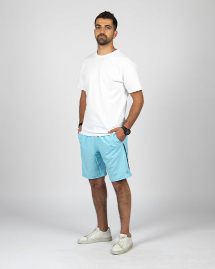 AQUARIUS BLUE - BLACK | Men's Swimming Short - Men's Swimming Shorts - Jobedu Jordan