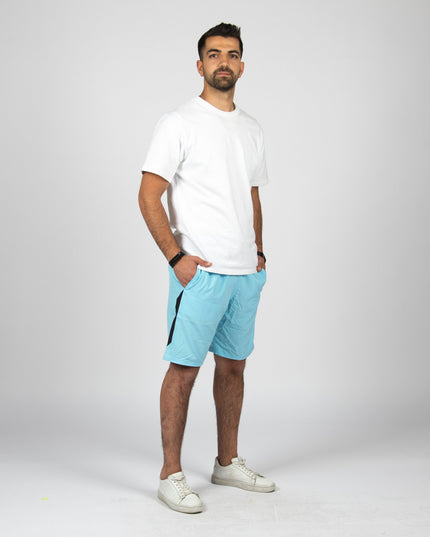 AQUARIUS BLUE - BLACK | Men's Swimming Short - Men's Swimming Shorts - Jobedu Jordan