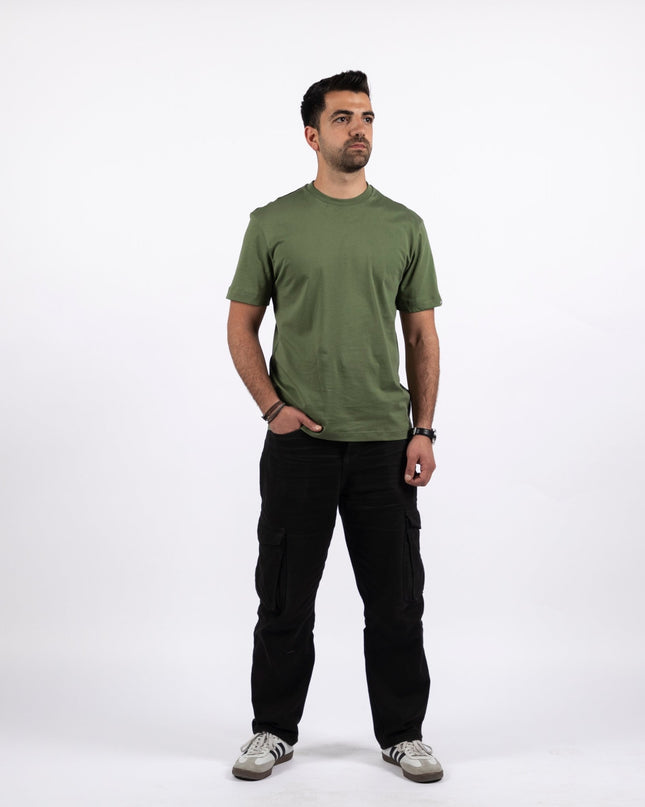 Army Green | Basic Cut T-shirt - Basic T-Shirt - Unisex - Jobedu Jordan
