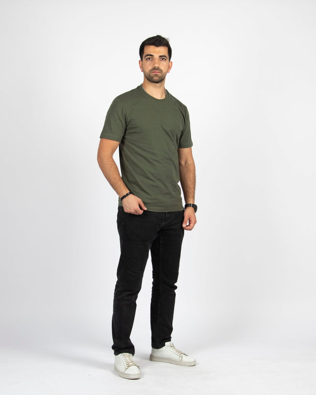 Army Green | Basic Cut T-shirt - Basic T-Shirt - Unisex - Jobedu Jordan