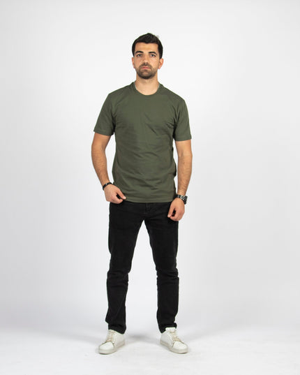 Army Green | Basic Cut T-shirt - Basic T-Shirt - Unisex - Jobedu Jordan