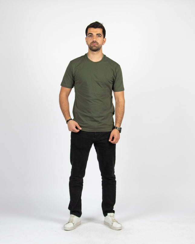 Army Green | Basic Cut T-shirt - Basic T-Shirt - Unisex - Jobedu Jordan