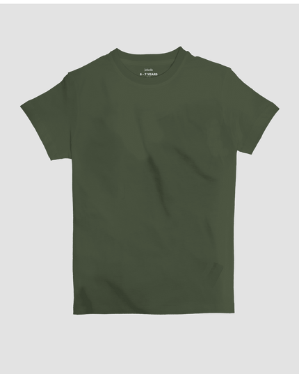 Army Green | Kid's Premium Basic T-shirt - Premium Basic T-Shirt - Kids - Jobedu Jordan