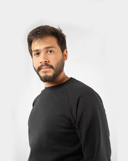 Basic - Black | Unisex Adult Raglan Sweatshirt - Basic Raglan Sweatshirt - Unisex - Jobedu Jordan