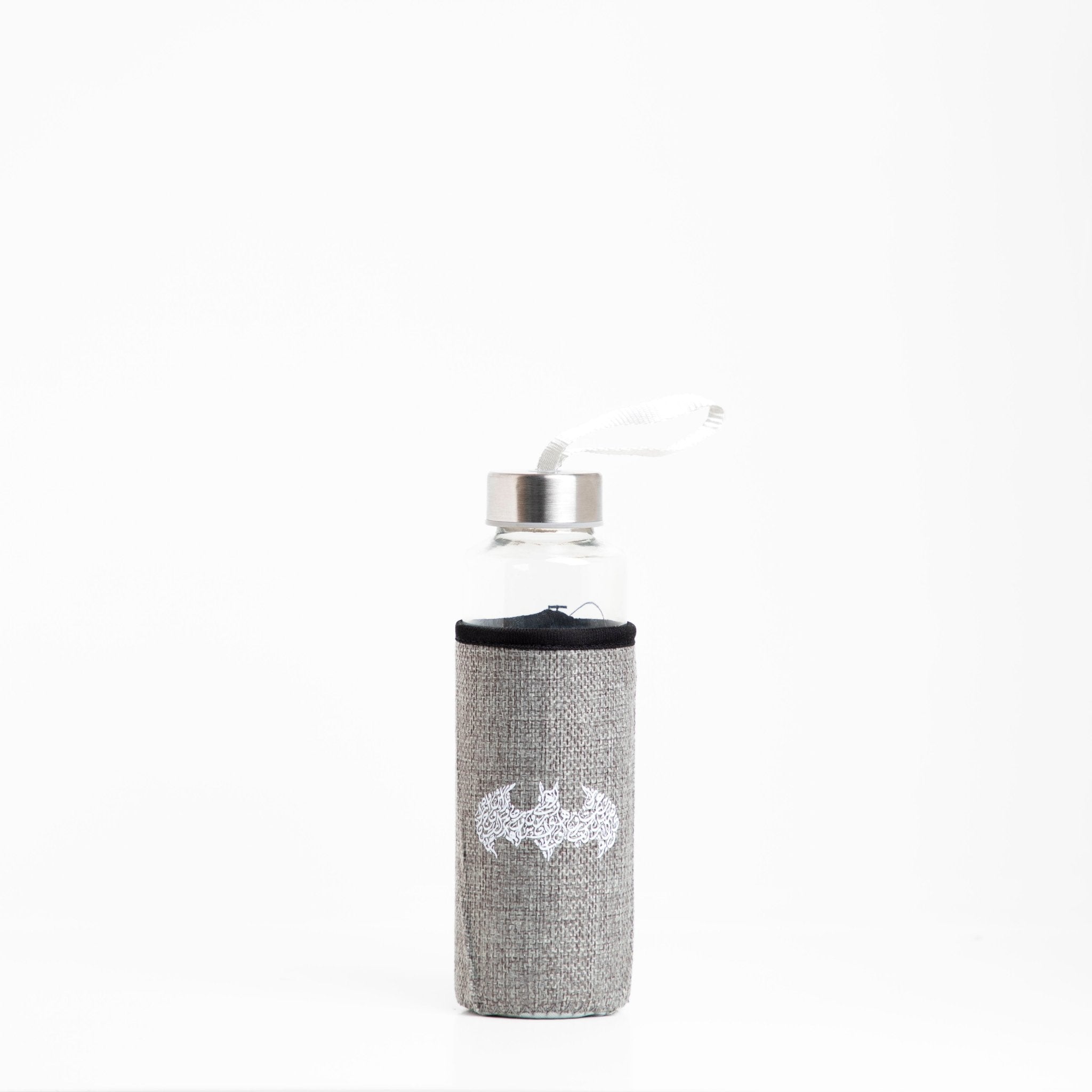 Batman Calligraphy | Premium Water Bottle with Sleeve Batman Calligraphy | Premium Water Bottle with Sleeve