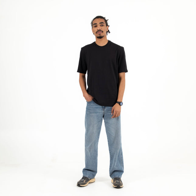 Black | Premium Basic Regular Cut Unisex T-Shirt - SuperBasic Premium Cut T-Shirt - Unisex - Jobedu Jordan