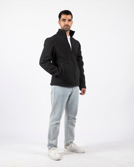 Black | Unisex Premium Superbasic Windwall Sherpa Jacket - Unisex Superbasic Windwall Sherpa Jacket - Jobedu Jordan