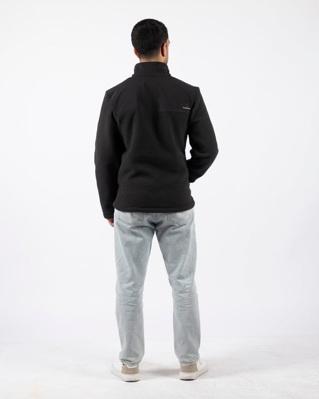 Black | Unisex Premium Superbasic Windwall Sherpa Jacket - Unisex Superbasic Windwall Sherpa Jacket - Jobedu Jordan