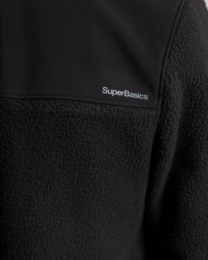Black | Unisex Premium Superbasic Windwall Sherpa Jacket - Unisex Superbasic Windwall Sherpa Jacket - Jobedu Jordan