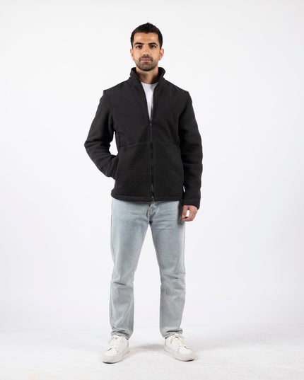 Black | Unisex Premium Superbasic Windwall Sherpa Jacket - Unisex Superbasic Windwall Sherpa Jacket - Jobedu Jordan