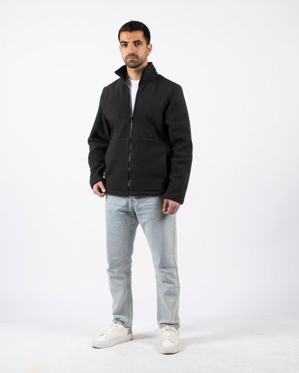 Black | Unisex Premium Superbasic Windwall Sherpa Jacket - Unisex Superbasic Windwall Sherpa Jacket - Jobedu Jordan