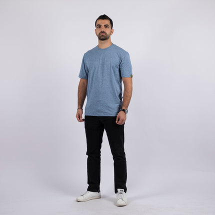 Blue Moonlight Heather | T-shirt Unisex Self - Rib - T-shirt Unisex Self - Rib - Jobedu Jordan
