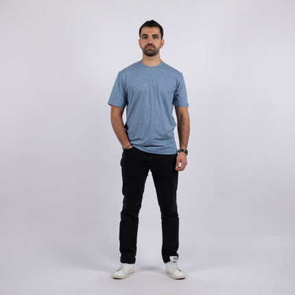 Blue Moonlight Heather | T-shirt Unisex Self - Rib - T-shirt Unisex Self - Rib - Jobedu Jordan