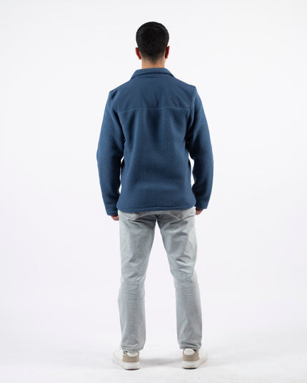 Burnt Navy | Unisex Premium Superbasic Windwall Sherpa Jacket - Unisex Superbasic Windwall Sherpa Jacket - Jobedu Jordan