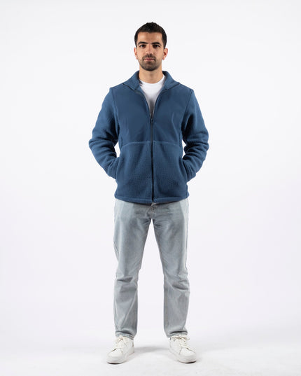Burnt Navy | Unisex Premium Superbasic Windwall Sherpa Jacket - Unisex Superbasic Windwall Sherpa Jacket - Jobedu Jordan