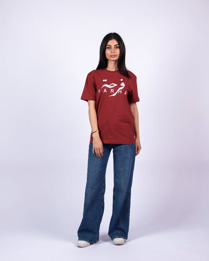 Farha Logo | Basic Cut T-shirt - Graphic T-Shirt - Unisex - Jobedu Jordan