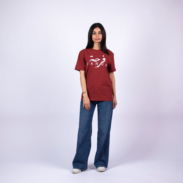 Farha Logo | Basic Cut T-shirt - Graphic T-Shirt - Unisex - Jobedu Jordan