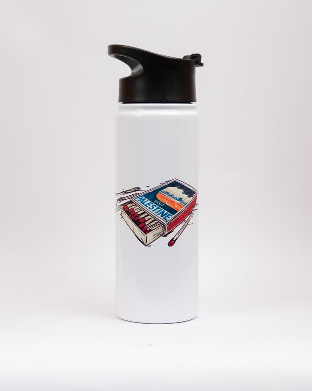 Farha Visit Palestine | Sublimation Water Bottle - Accessories - Sublimation Water Bottle - Jobedu Jordan