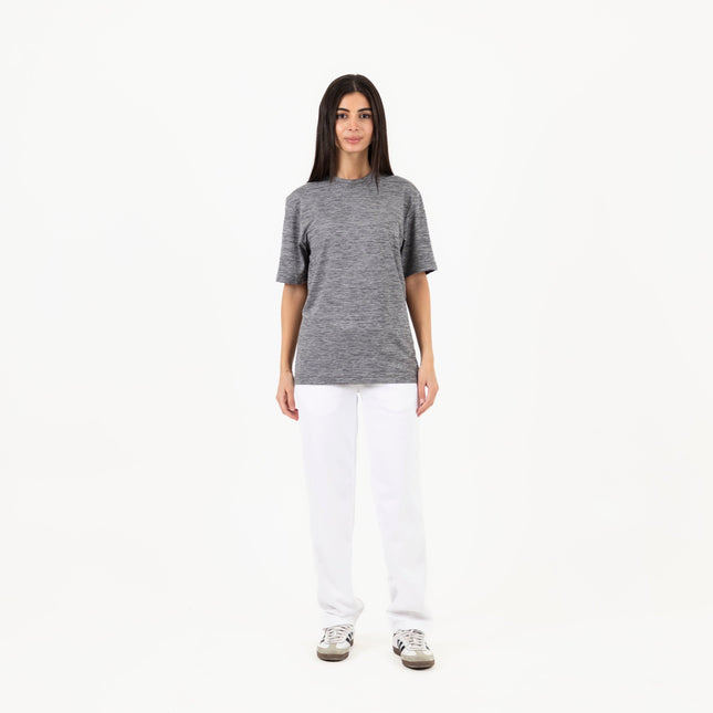 Finess Grey Heather | T-shirt Unisex Self - Rib - T-shirt Unisex Self - Rib - Jobedu Jordan