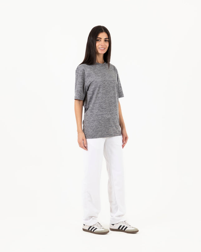 Finess Grey Heather | T-shirt Unisex Self - Rib - T-shirt Unisex Self - Rib - Jobedu Jordan