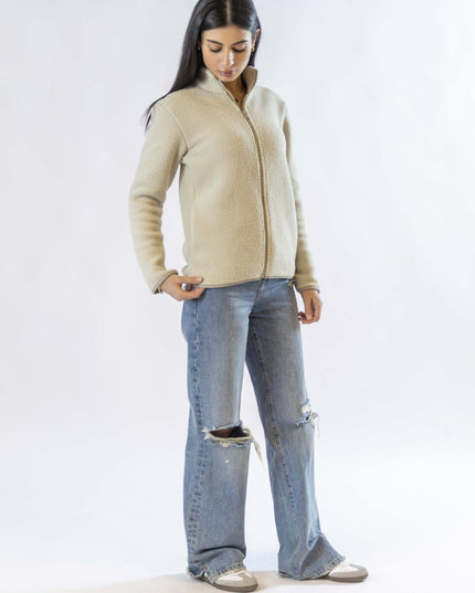 Gray | Women Superbasic Sherpa Jacket - Women Superbasic Sherpa Jacket - Jobedu Jordan