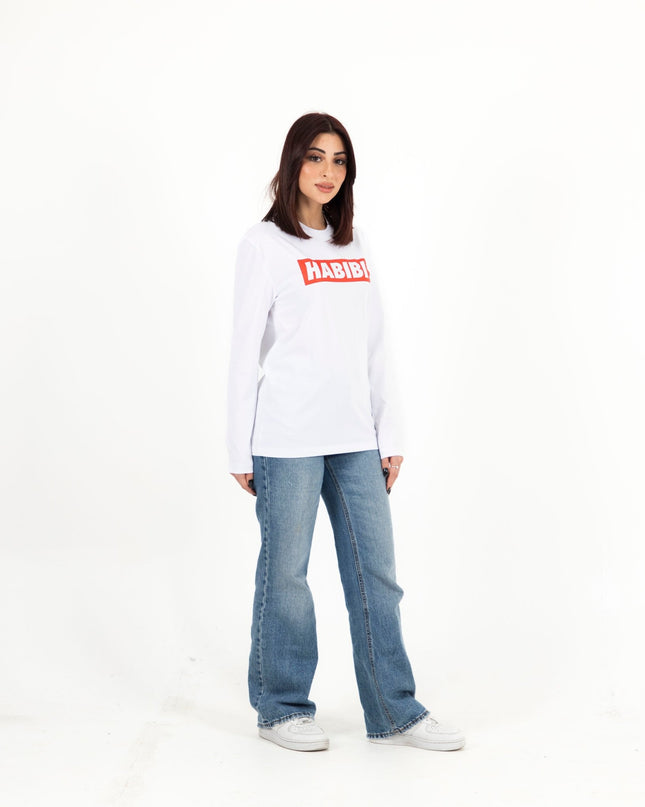Habibi Simple | Premium T-shirt Unisex Longsleeve Basic Cut - Premium T-shirt Unisex Longsleeve Basic Cut - Jobedu Jordan