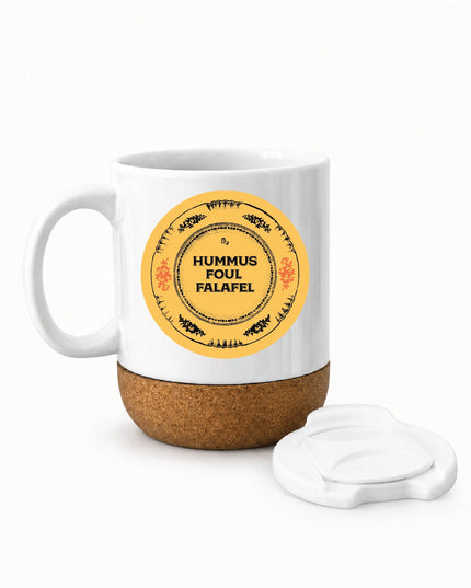 Hummus Foul Falafel | Soft Wooden Plate Mug - Accessories - Soft Wooden Plate Mug - Jobedu Jordan