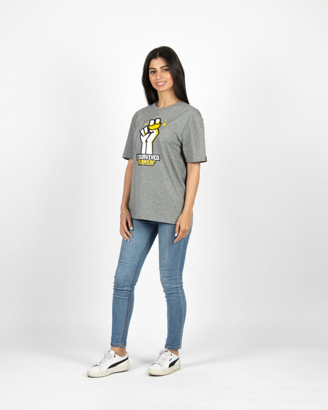 I Survived Mansaf | Basic Cut T-shirt - Graphic T-Shirt - Unisex - Jobedu Jordan