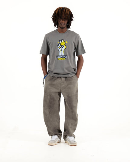 I Survived Mansaf | Premium SuperBasic Ghraphic T-Shirt - Premium Super Basic Cut T-Shirt - Unisex - Jobedu Jordan