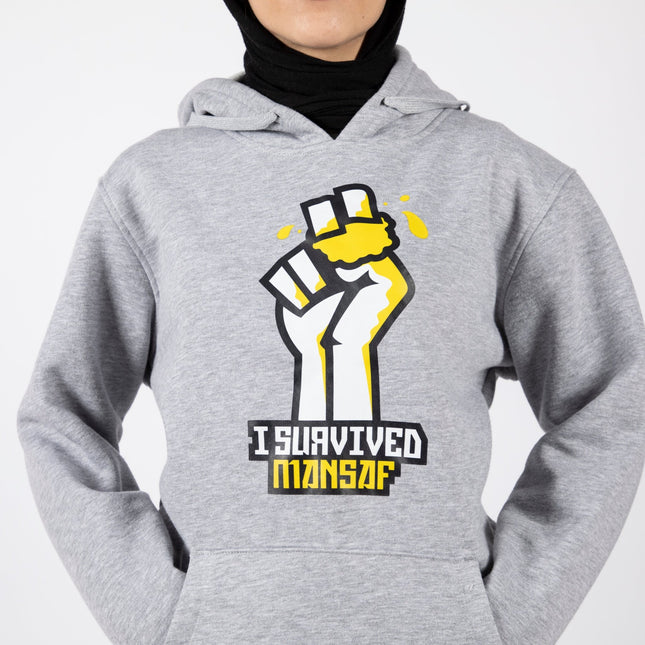 I Survived Mansaf | Unisex Adult Hoodie - Graphic Hoodie - Unisex - Jobedu Jordan