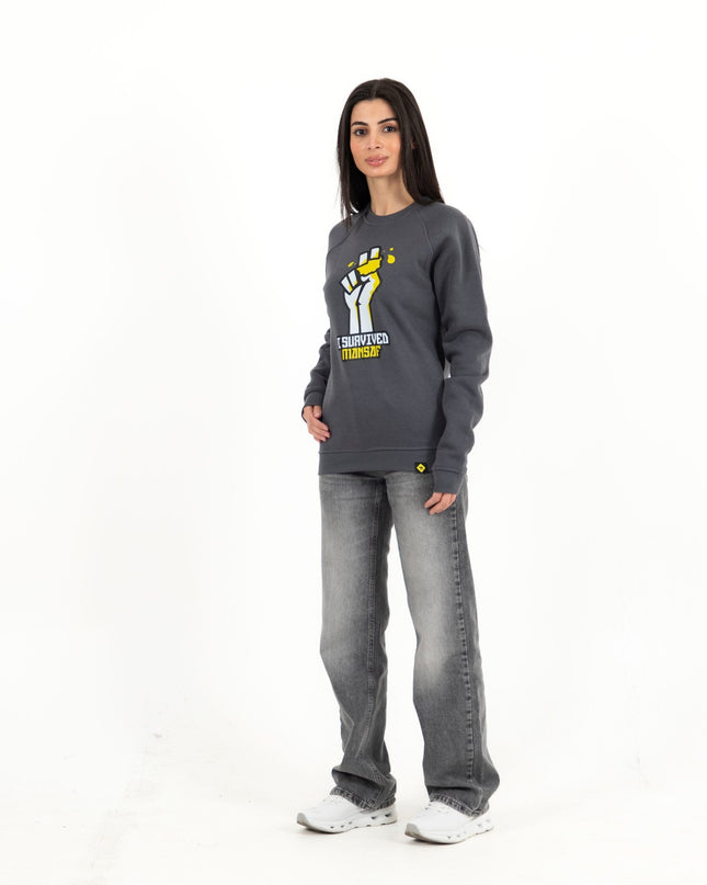 I Survived Mansaf | Unisex Adult Sweatshirt - Graphic Sweatshirt - Unisex - Jobedu Jordan