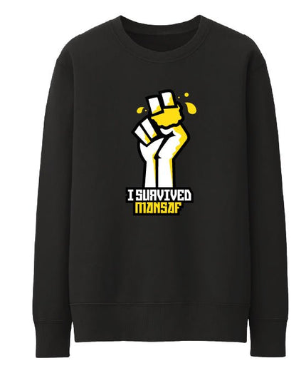 I Survived Mansaf | Unisex Adult Sweatshirt - Graphic Sweatshirt - Unisex - Jobedu Jordan