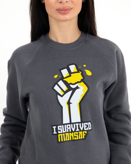 I Survived Mansaf | Unisex Adult Sweatshirt - Graphic Sweatshirt - Unisex - Jobedu Jordan