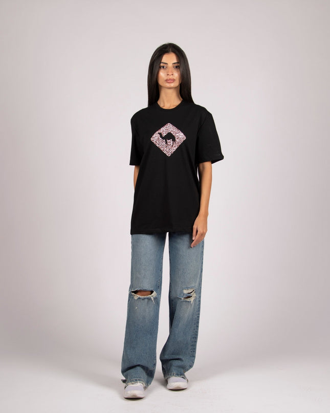 Jobedu Camel Crossing Calligraphy | Basic Cut T-shirt - Graphic T-Shirt - Unisex - Jobedu Jordan