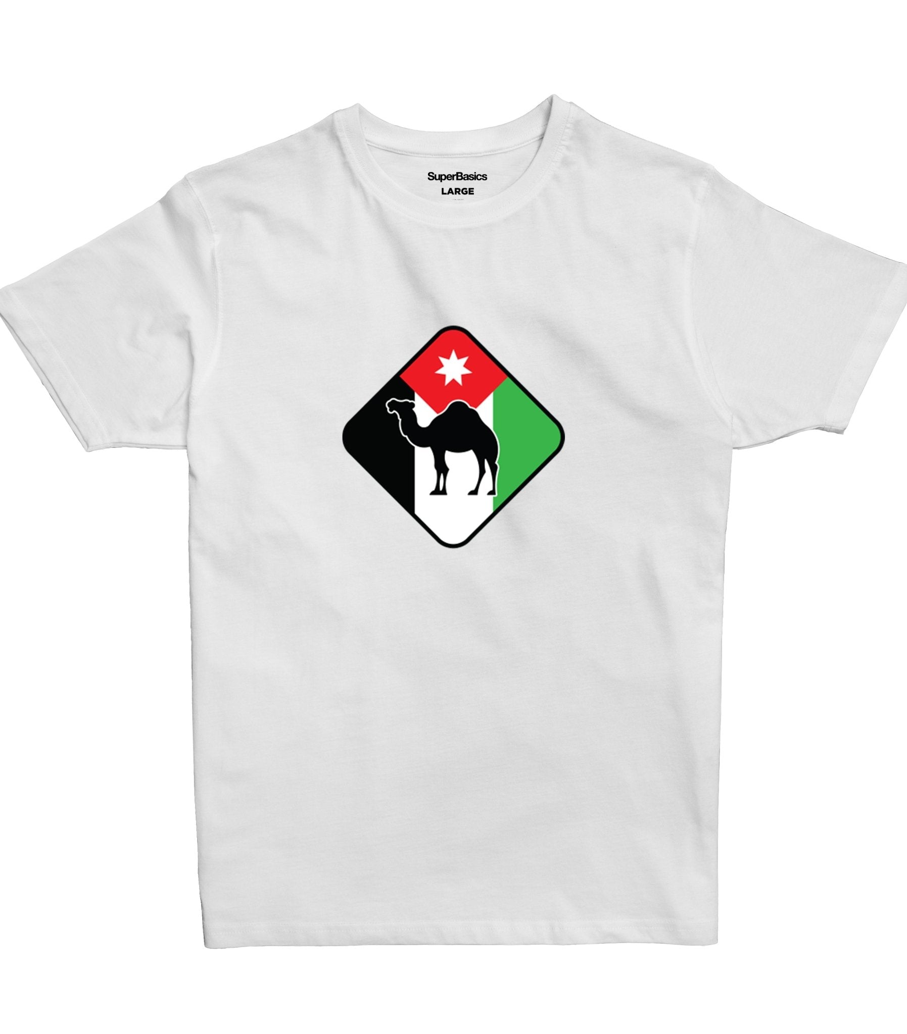 Jobedu Camel Crossing Flag | Premium SuperBasic Graphic T-Shirt Jobedu Camel Crossing Flag | Premium SuperBasic Graphic T-Shirt