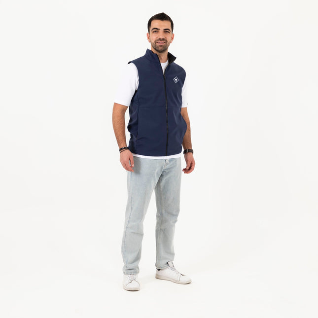 Jobedu Camel Crossing Logo Summet Navy | Unisex Premium Windwall Vest - Unisex Premium Windwall Vest - Jobedu Jordan