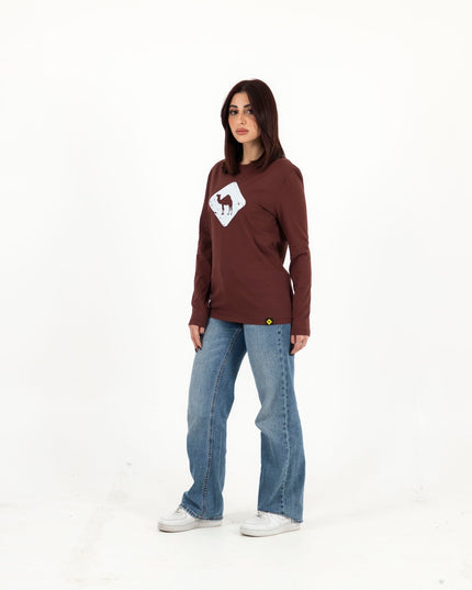 Jobedu Camel Crossing | Premium T-shirt Unisex Longsleeve Basic Cut - Premium T-shirt Unisex Longsleeve Basic Cut - Jobedu Jordan