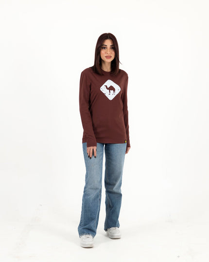 Jobedu Camel Crossing | Premium T-shirt Unisex Longsleeve Basic Cut - Premium T-shirt Unisex Longsleeve Basic Cut - Jobedu Jordan
