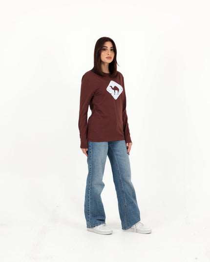 Jobedu Camel Crossing | Premium T-shirt Unisex Longsleeve Basic Cut - Premium T-shirt Unisex Longsleeve Basic Cut - Jobedu Jordan