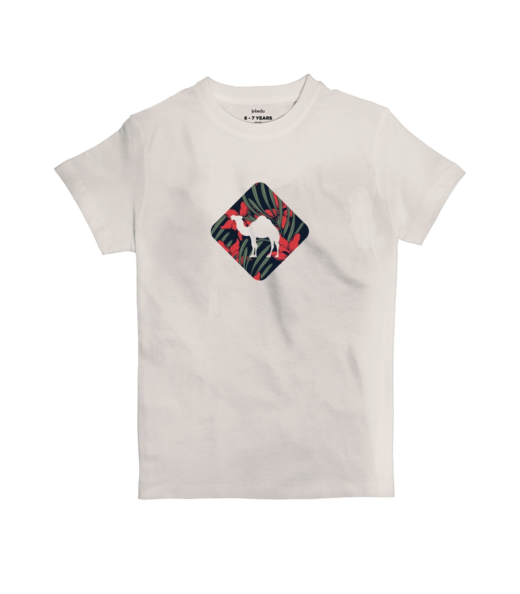 Jobedu Camel Crossing Tropical | Kid's Basic Cut T-shirt